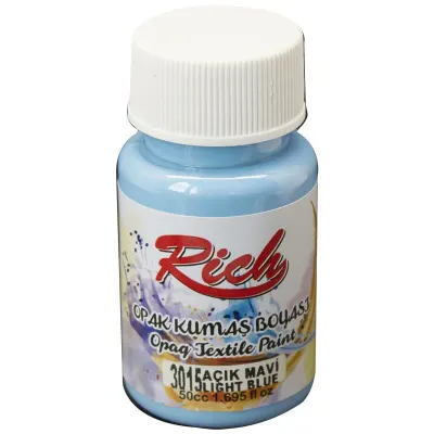 RICH AKRİLİK KUMAŞ BOYASI 03476 AÇIK MAVİ 50 cc. (Best)