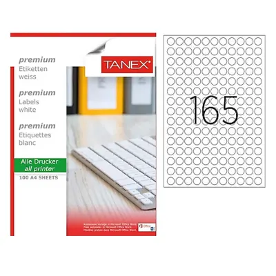 TANEX 15 mm YUVARLAK RENKLİ LASER ETİKET TW-2215 (Best)