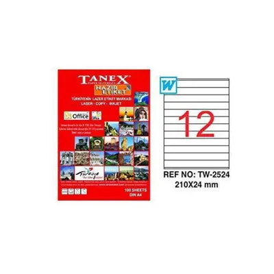 TANEX 210x24 LASER ETİKET TW-2524 (Best)