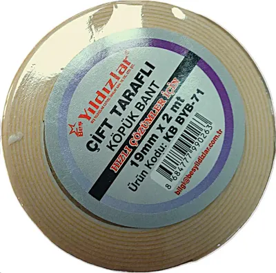 YILDIZLAR 19x2 ÇİFT TARAFLI KÖPÜK BANT BYB-71 (Best)