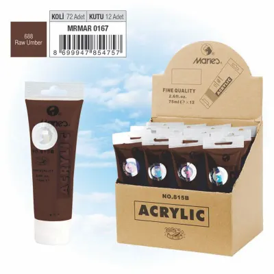 MARIES AKRİLİK BOYA 75 ML 815-688 RAW UMBER