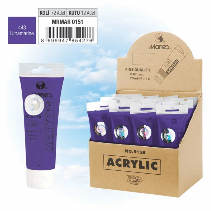 MARIES AKRİLİK BOYA 75 ML 815-443 ULTRAMARINE