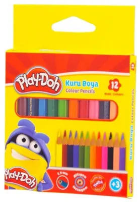 PLAY-DOH KURU BOYA 12 RENK YARIM BOY PLAY-KU002
