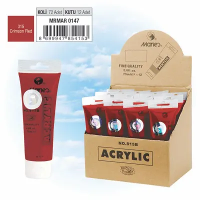 MARIES AKRİLİK BOYA 75 ML 815-315 CRIMSON RED