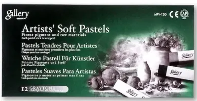 MUNGYO PASTEL BOYA GALLERY SOFT KÖŞELİ 12 Lİ GRİ TONLAR MPV-12 G