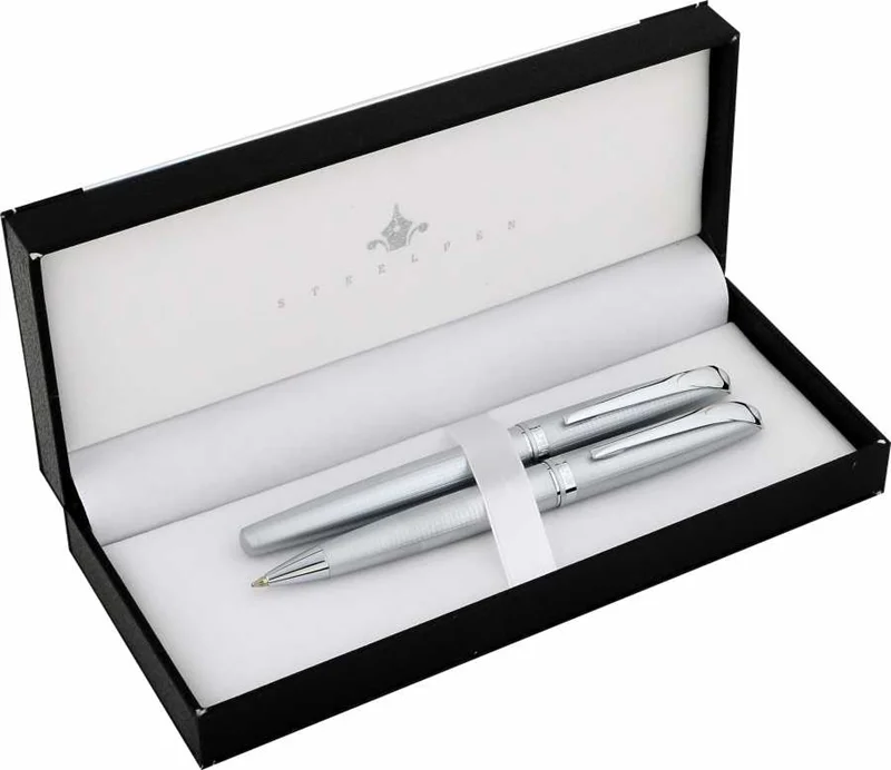 STEELPEN DOLMA KALEM TRUVA SERİSİ DESENLİ KROM 0165D