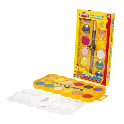 PLAY-DOH 12 RENK SULU BOYA JUMBO 30 mm SU007 (Best)