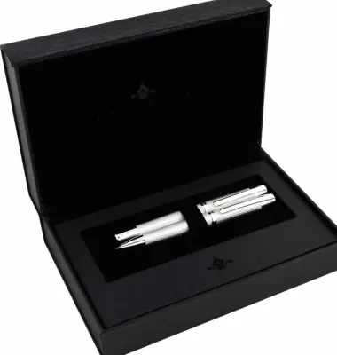 STEELPEN DOLMA KALEM+TÜKENMEZ KALEM SET SERRA SERİSİ SILVER 800-23