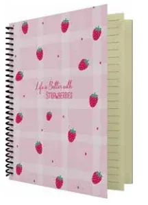 DİLMAN DEFTER MEYVE SERİSİ KİTAP KAĞIDI DİKİŞLİ KARTON KAPAK 16x22 60 YP ÇİZGİLİ 6446