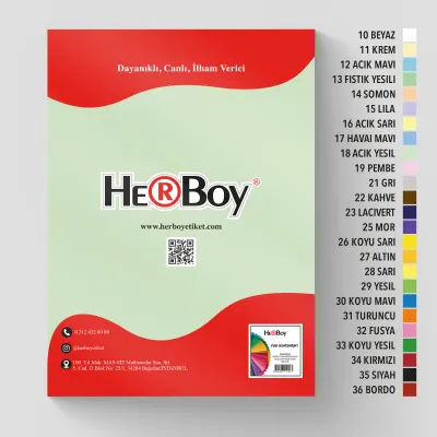 HERBOY FON KARTONU 50X70 160GR AÇIK YEŞİL NO:18  HRB-3113