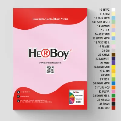 HERBOY FON KARTONU 50X70 160GR PEMBE NO:19  HRB-3114