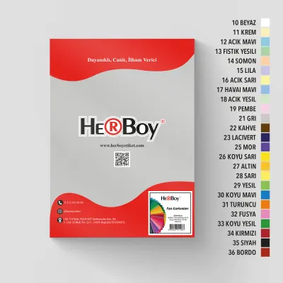 HERBOY FON KARTONU A4 160GR NO:21 GRİ HRB-3008