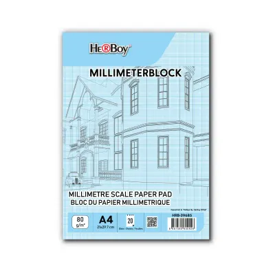 HERBOY MİLİMETRİK A4 20 YP MAVİ BLOK 80G  HRB-39685