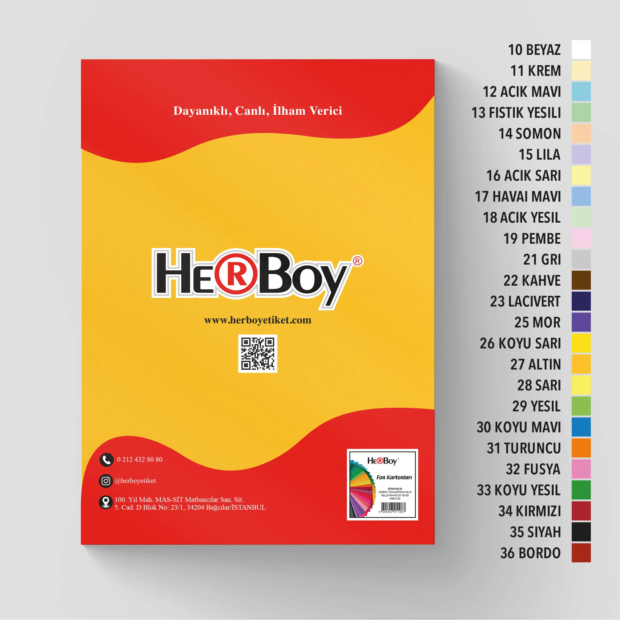 HERBOY FON KARTONU  35X50 160GR NO:27 ALTIN  HRB-3068