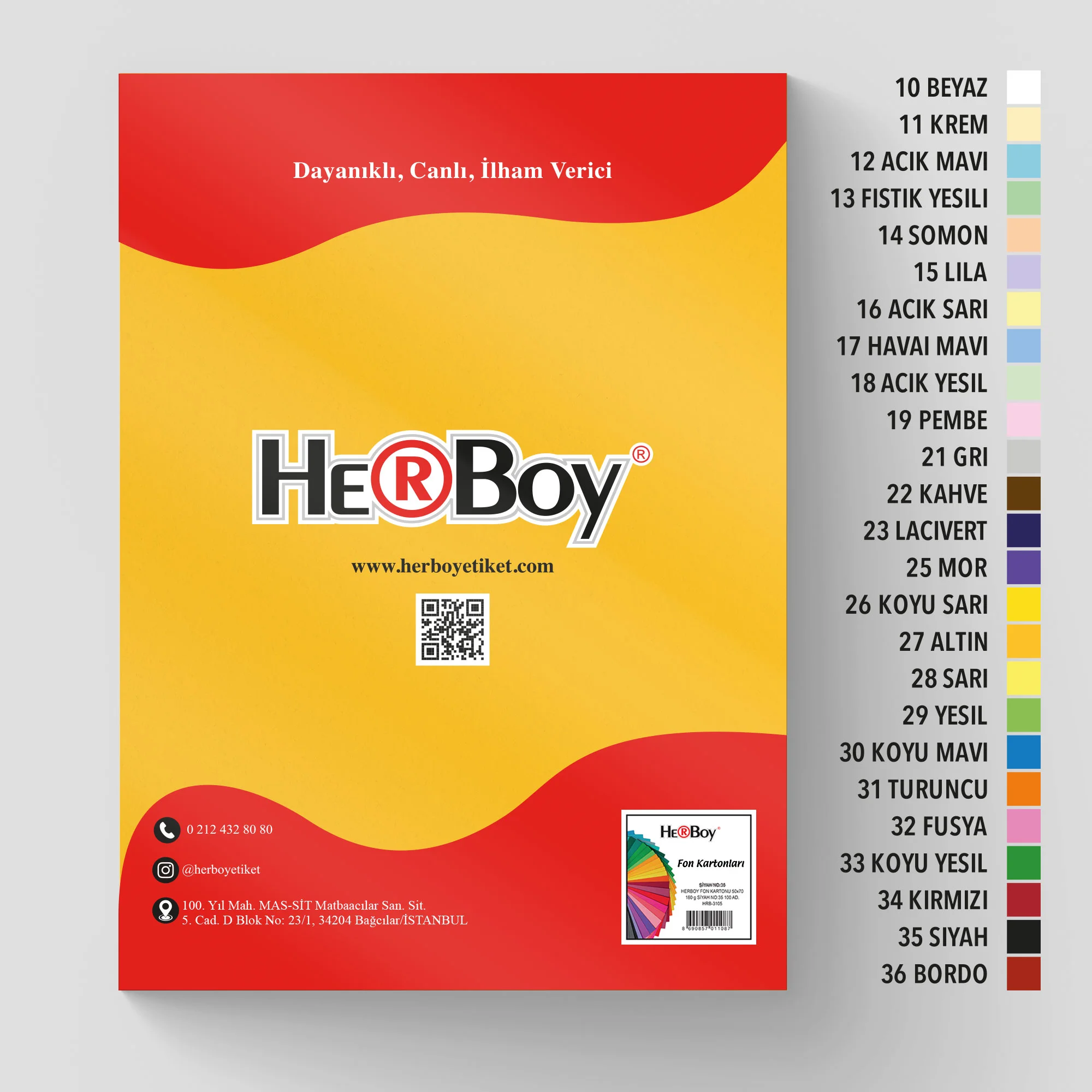 HERBOY FON KARTONU 50X70 160GR ALTIN NO:27  HRB-3122