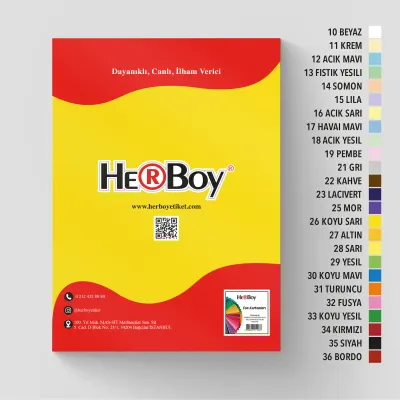 HERBOY FON KARTONU  35X50 160GR NO:26 KOYU SARI HRB-3067