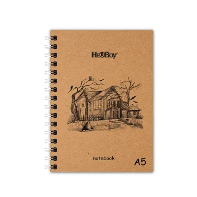 HERBOY KRAFT SERT KAPAK SPİRALLİ KARELİ DEFTER 70GR A5 80 Lİ  HRB-3218