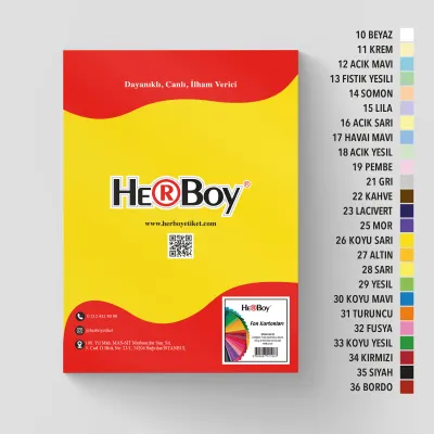 HERBOY FON KARTONU 25X35 160GR NO:26 KOYU SARI  HRB-3736