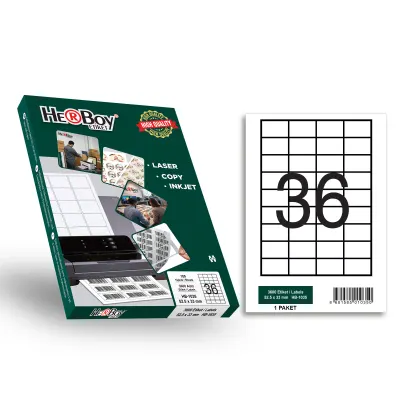 HERBOY LAZER ETİKET 52.5 X 33 MM - HB-1035