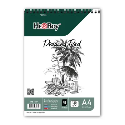 HERBOY SPİRALLİ DRAWING PAD A4 120 GR 30'LU  HRB-3287