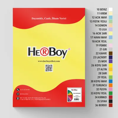 HERBOY FON KARTONU 50X70 160GR SARI NO:28  HRB-3123