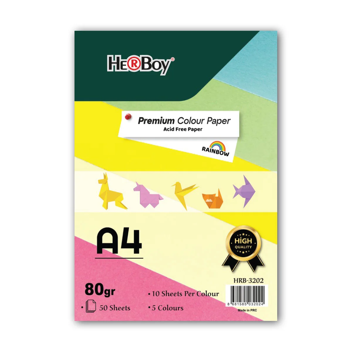 HERBOY FOTOKOPİ KAĞIDI A4 50.Lİ KARIŞIK HRB-502 HRB-3202