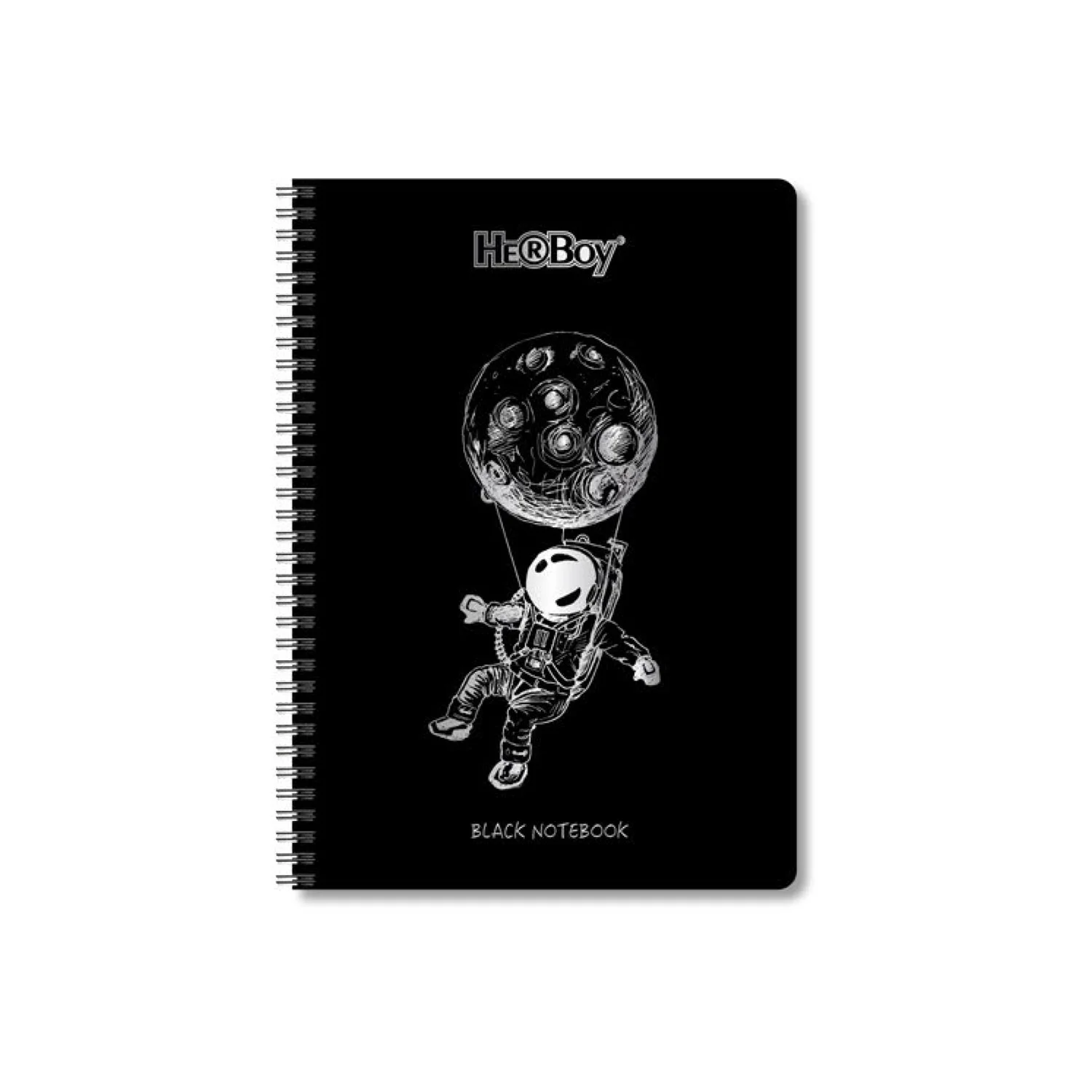 HERBOY SPİRALLİ PP KAPAK SİYAH DEFTER A6 50 SYF.  HRB-3301