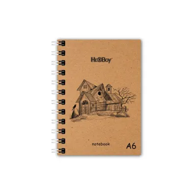 HERBOY KRAFT SERT KAPAK SPİRALLİ ÇİZGİLİ DEFTER 70GR A6 80 Lİ  HRB-3222