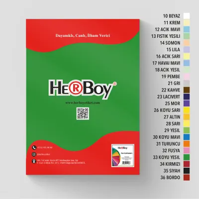HERBOY FON KARTONU  35X50 160GR NO:33 KOYU YEŞİL HRB-3074