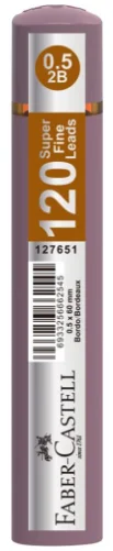 FABER MİN GRIP 0.5MM 2B 60MM 120Lİ BORDO 127631