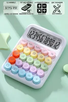 ARROW MASAÜSTÜ RENKLİ HESAP MAKİNASI 12 HANE AH-001