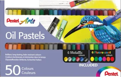 PENTEL PASTEL BOYA YAĞLI PHNMF50 50 RENK FOSFORLU-METALİK