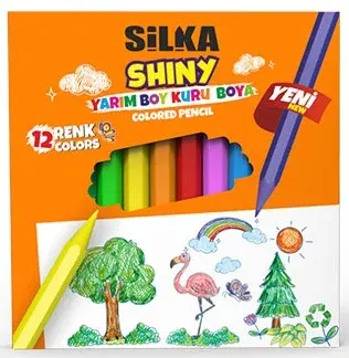SİLKA KURU BOYA SHINY 12 RENK YARIM BOY ART.627