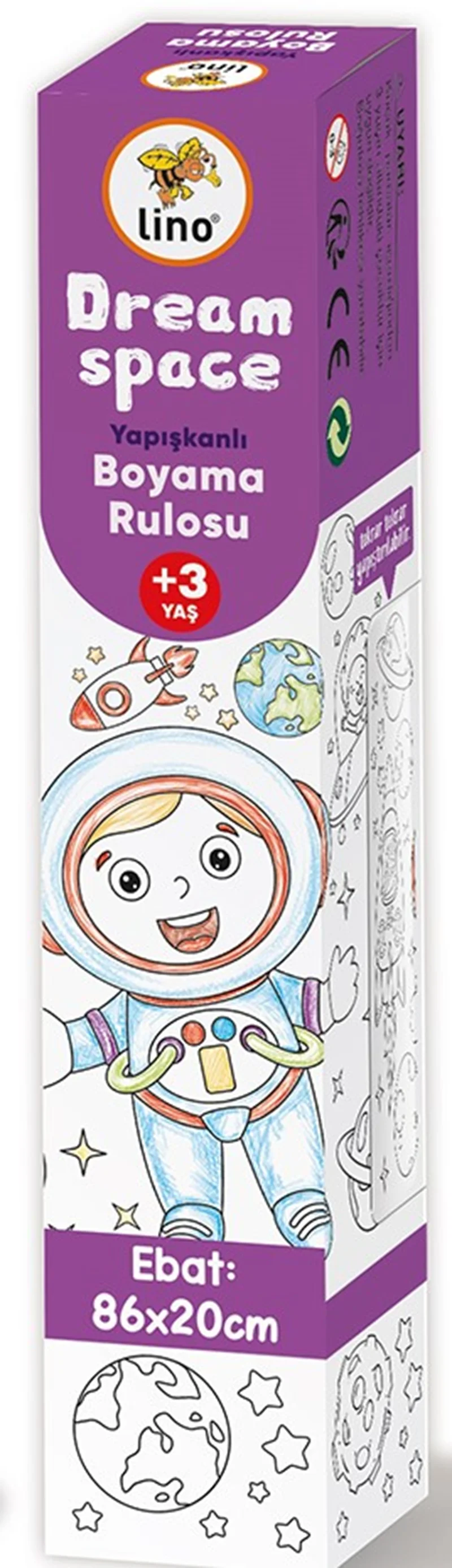 LİNO YAPIŞKANLI BOYAMA RULOSU 86x20 DREAM SPACE LS-102