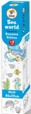 LİNO YAPIŞKANLI BOYAMA RULOSU 86x20 SEA WORLD LS-100
