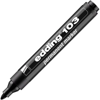 EDDING PERMANENT MARKÖR YUVARLAK UÇ E-103 SİYAH