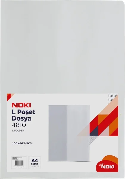 NOKİ L POŞET DOSYA ŞEFFAF 100 LÜ 4810-110