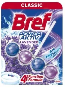 BREF KLOZET KOKUSU POWER AKTIV TEKLİ 4 TOP LAVANTA 50g
