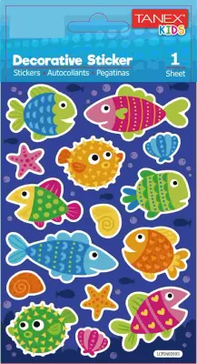 TANEX STICKER BALIK SERİSİ 5 ADET TNX-25168