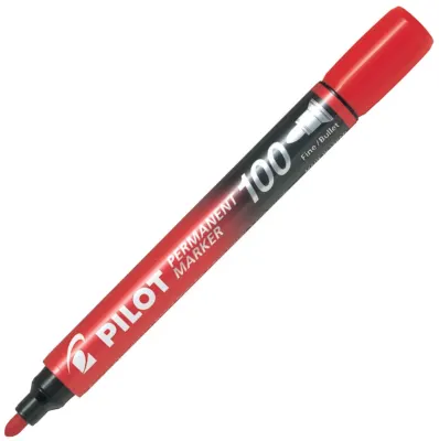 PILOT PERMANENT MARKER YUVARLAK UÇ 100 SCA-100-R KIRMIZI