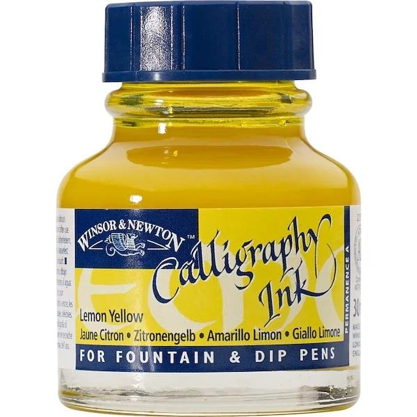 W&N KALİGRAFİ MÜREKKEBİ CALLIGRAPHY INK 30 ML LEMON YELLOW 345 WN-1111345