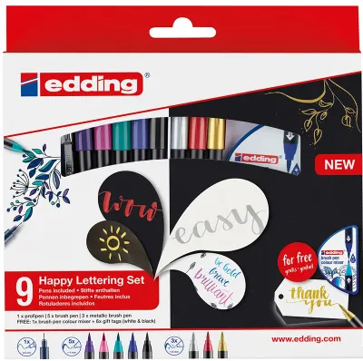 EDDING HAPPY LETTERING SET
