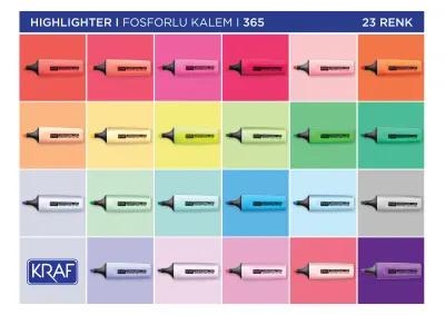 KRAF FOSFORLU KALEM DESK SET 365 23 LÜ