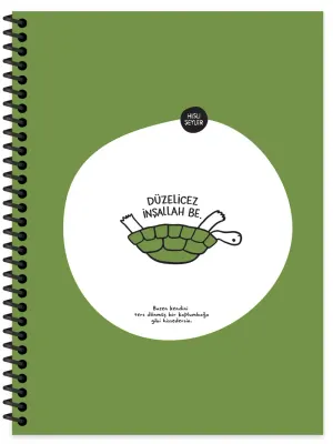 KESKİN DEFTER HİSLİ ŞEYLER DÜZELİCEZ 18,5x25 SPİRALLİ KARTON KAPAK STICKERLİ 80 YP. KARELİ 500623