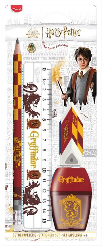MAPED HARRY POTTER KIRTASİYE SETİ 4 PARÇA- GRYFFINDOR 981880 (Best)