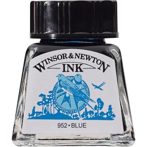 W&N ÇİZİM MÜREKKEBİ DRAWING INK 14 ML BLUE 032 WN-1005032