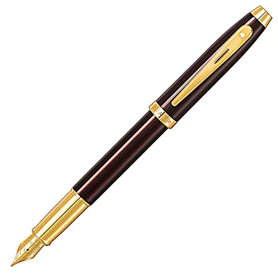 SHEAFFER DOLMA KALEM 100 SERİSİ 9370-0 KAHVERENGİ ALTIN M UÇ