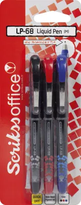 SCRIKSS OFFICE ROLLER KALEM LP-68 LİKİD 0.7 KARIŞIK 3 LÜ BLS.