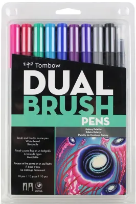 TOMBOW AB-T DUAL BRUSH PEN GRAFİK KALEMİ SETİ 10 RENK GALAXY T-AB-T-10CGA