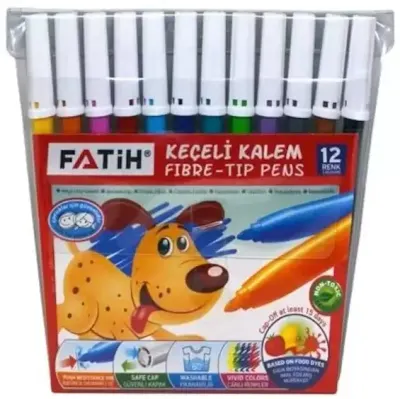 FATİH KEÇELİ KALEM 12 RENK SLİM FA34015SKK12R (Best)